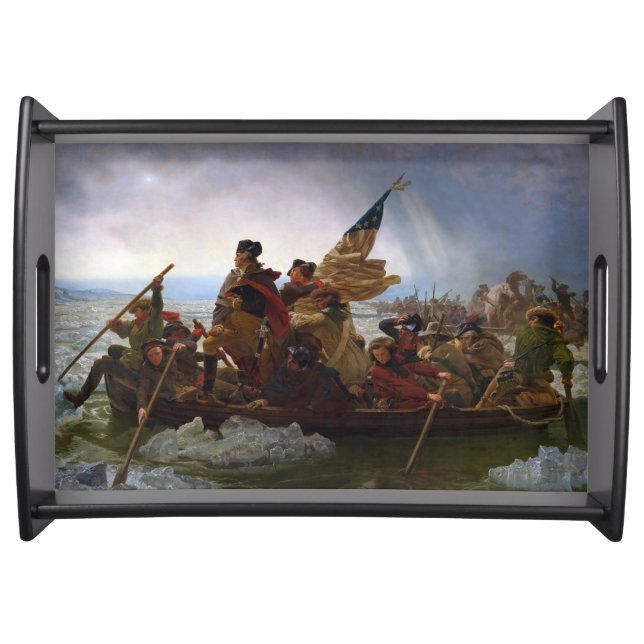 Crossing Delaware 1776: General George Washington Serving Tray (Front)