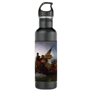 Crossing Delaware 1776: General George Washington Stainless Steel Water Bottle