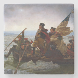 Crossing Delaware 1776: General George Washington Stone Coaster
