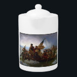 Crossing Delaware 1776: General George Washington Teapot<br><div class="desc">The year was 1776, and the American Revolution was in a perilous state. General George Washington's Continental Army, outnumbered and outgunned by the British forces, faced a desperate situation. Morale was low, supplies were scarce, and the army was shrinking as soldiers' enlistments expired. - Washington knew he needed a bold...</div>