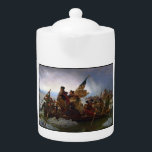 Crossing Delaware 1776: General George Washington Teapot<br><div class="desc">The year was 1776, and the American Revolution was in a perilous state. General George Washington's Continental Army, outnumbered and outgunned by the British forces, faced a desperate situation. Morale was low, supplies were scarce, and the army was shrinking as soldiers' enlistments expired. - Washington knew he needed a bold...</div>