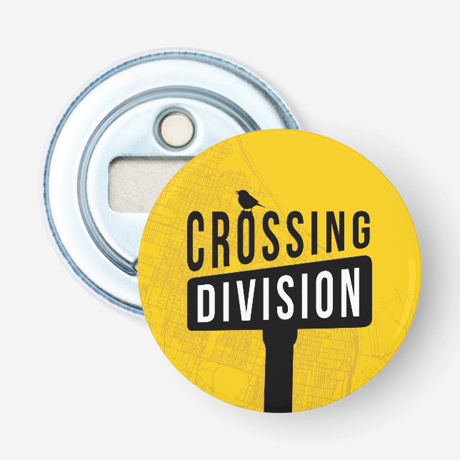 Crossing Division Bottle Opener Magnet (Front)