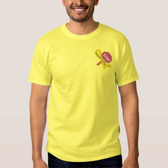 Crossing Guard Embroidered T-Shirt (Front)