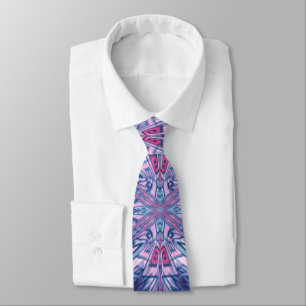 Crossing Guard Floral Repeating Pattern Neck Tie