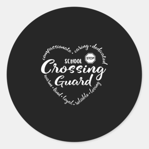 Crossing guard school crossing guard classic round sticker