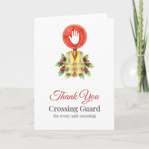 Crossing Guard Thank You Card Safe Crossings