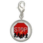 Crossing Guard W/kids &amp; Stop Sign Charm at Zazzle