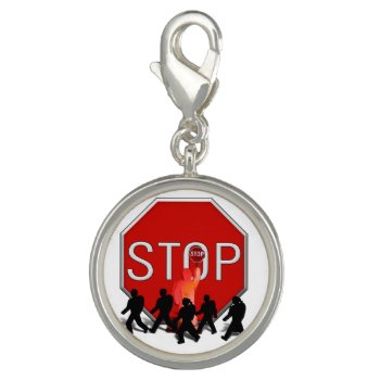 Crossing Guard W/kids & Stop Sign Charm by gravityx9 at Zazzle