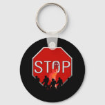 Crossing Guard w/Kids &amp; Stop Sign Keychain