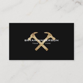 Crossing Hammers Business Card by istanbuldesign at Zazzle