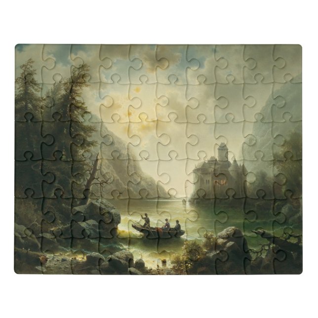 Crossing in a Moonlit Night – Albert Rieger Jigsaw Puzzle (Puzzle Horizontal)