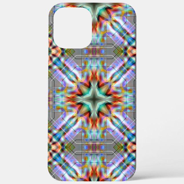Crossing lines and orange spots generating flames  Case-Mate iPhone case (Back)