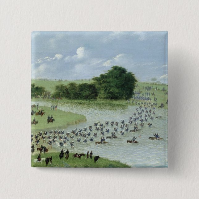 Crossing of the San Joaquin River, Paraguay, 1865 Button (Front)