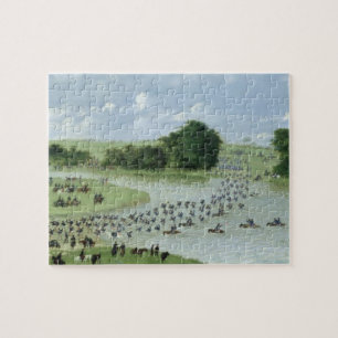Crossing of the San Joaquin River, Paraguay, 1865 Jigsaw Puzzle