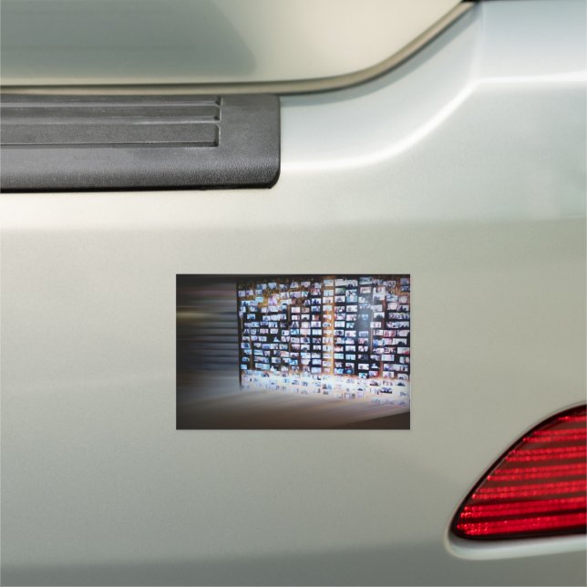 Crossing online borders car magnet (In Situ)