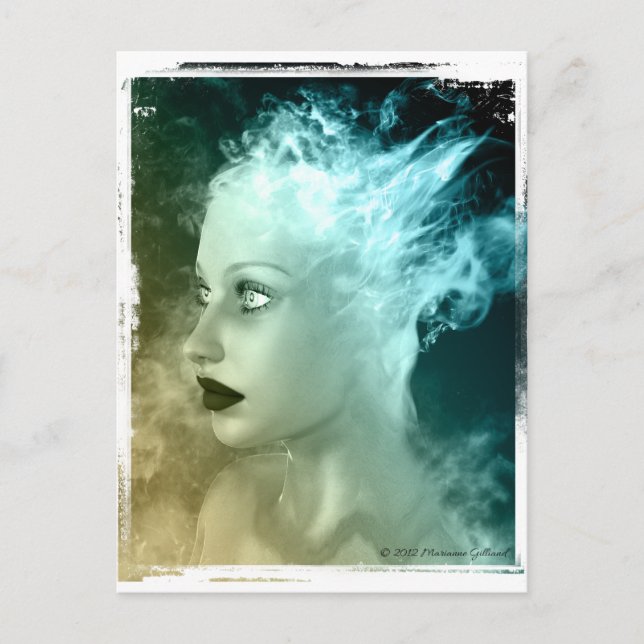 Crossing Over Surreal Gothic Art Postcard (Front)