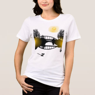 "Crossing Serenity – Nature & Bridge Aesthetic" Tri-Blend Shirt