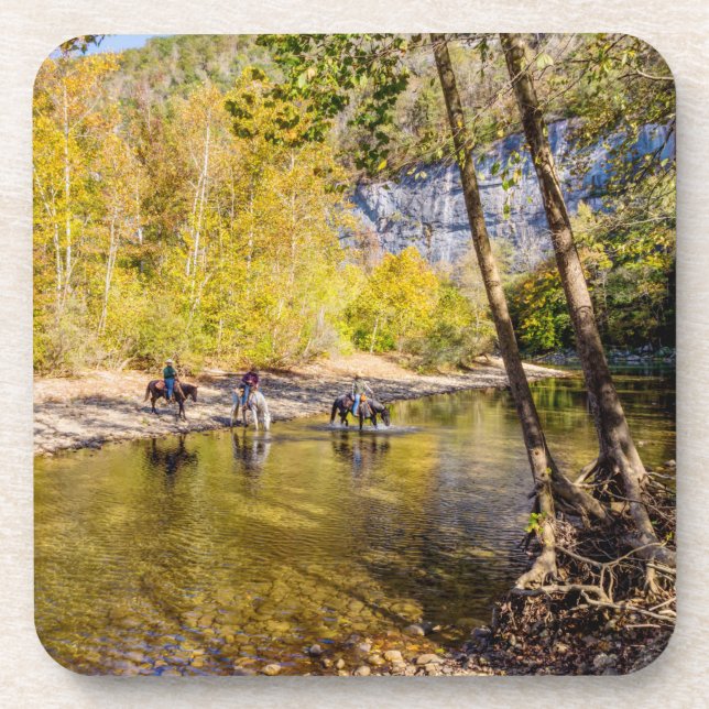 Crossing The Buffalo River Beverage Coaster (Front)
