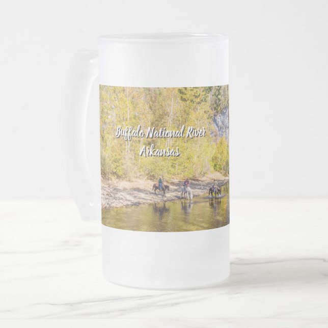 Crossing The Buffalo River Frosted Beer Mug (Front Left)