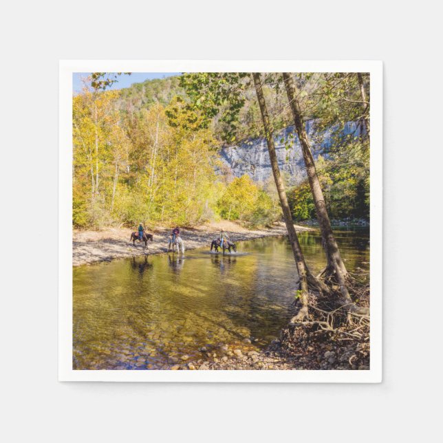 Crossing The Buffalo River Paper Napkin (Front)