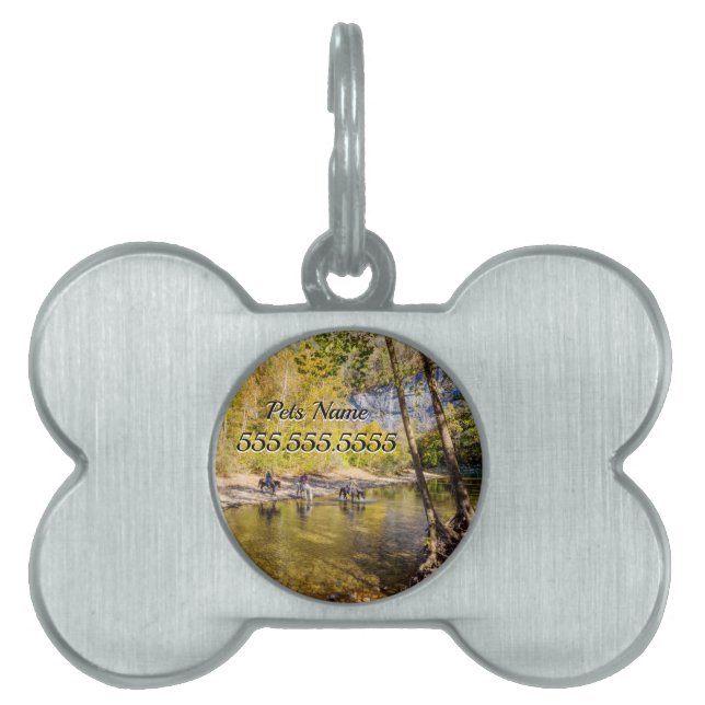 Crossing The Buffalo River Pet Tag (Front)