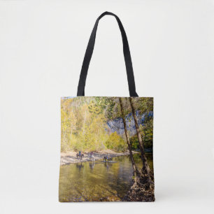 Crossing The Buffalo River Reusable Tote Bag