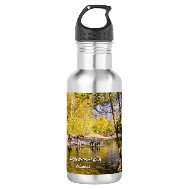 Crossing The Buffalo River Water Bottle (Front)