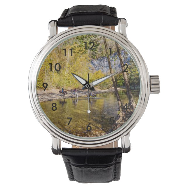 Crossing The Buffalo River Wrist Watch (Front)