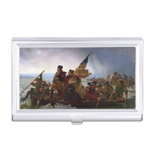 Crossing the Delaware River George Washington Business Card Case