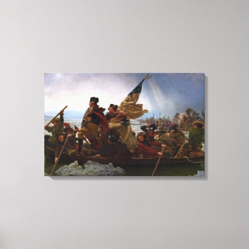 Crossing the Delaware River George Washington Canvas Print