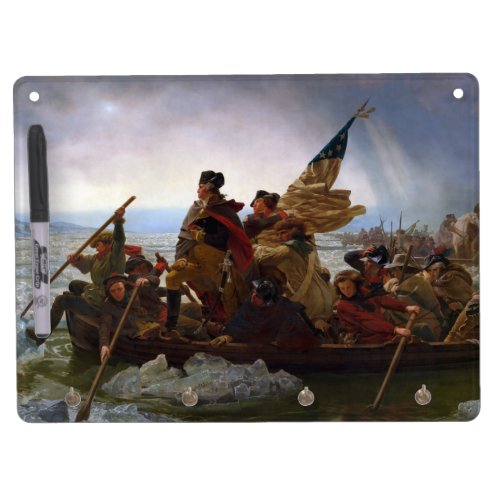 Crossing the Delaware River George Washington Dry Erase Board With Keychain Holder