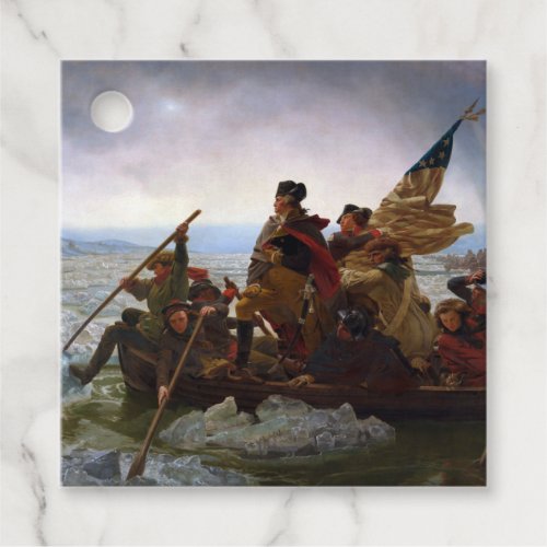 Crossing the Delaware River George Washington Favor Tags