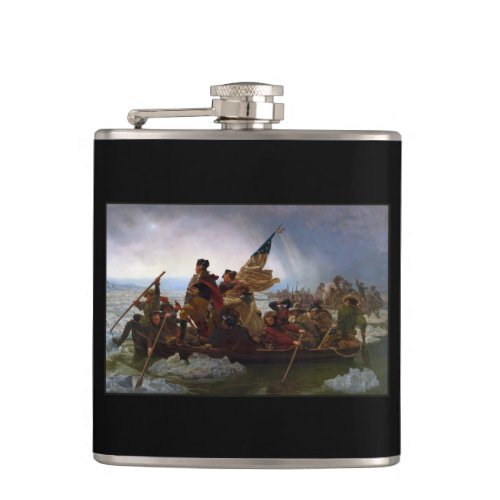 Crossing the Delaware River George Washington Flask