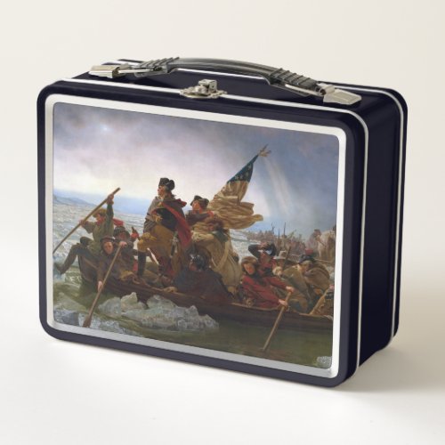 Crossing the Delaware River George Washington Metal Lunch Box