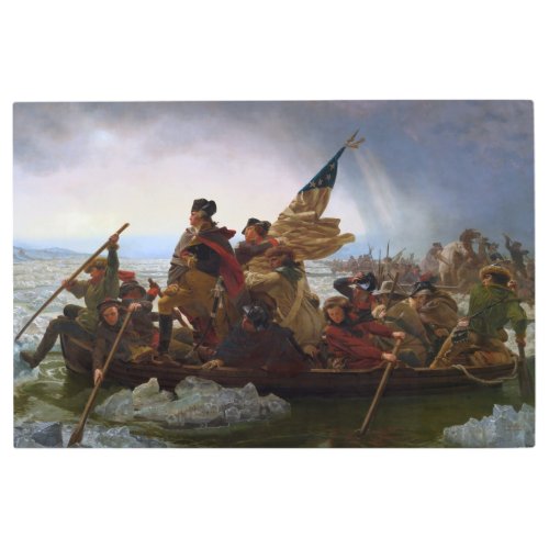 Crossing the Delaware River George Washington Metal Print