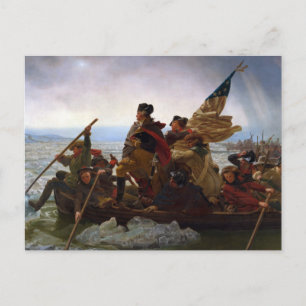 Crossing the Delaware River, George Washington Postcard