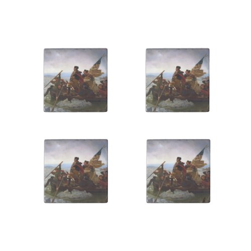 Crossing the Delaware River George Washington Stone Magnet
