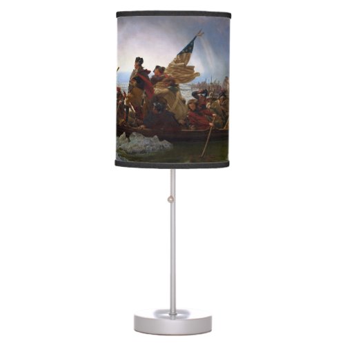 Crossing the Delaware River George Washington Table Lamp