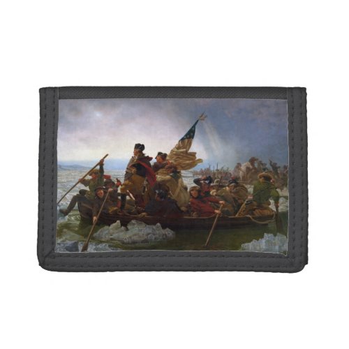Crossing the Delaware River George Washington Trifold Wallet