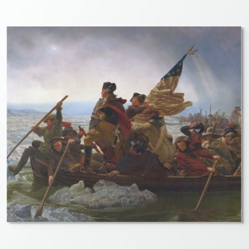 Crossing the Delaware River George Washington Wrapping Paper