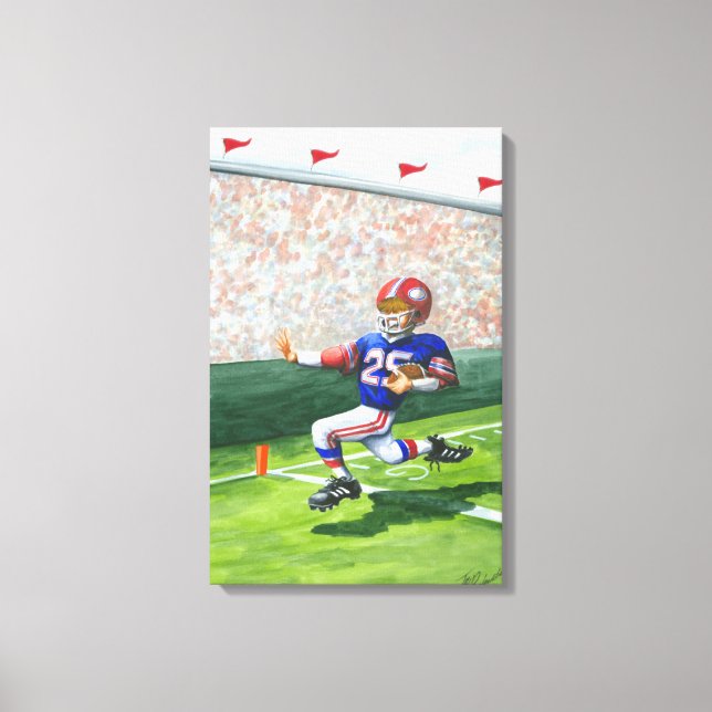 Crossing the Goal Line for a Touchdown Canvas Print (Front)