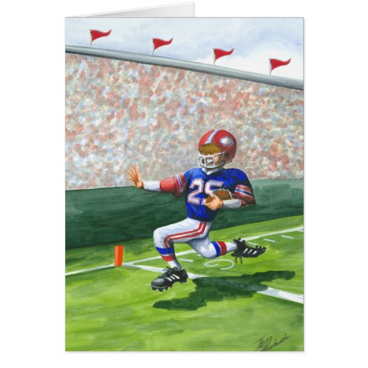 Crossing the Goal Line for a Touchdown Cards (Front)