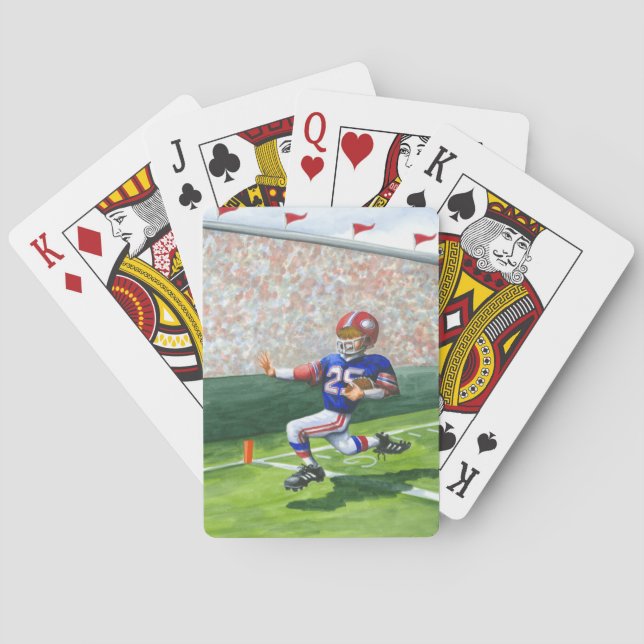 Crossing the Goal Line for a Touchdown Poker Cards (Back)