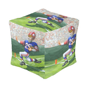 Crossing the Goal Line for a Touchdown Pouf