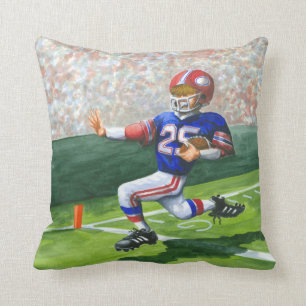 Crossing the Goal Line for a Touchdown Throw Pillow