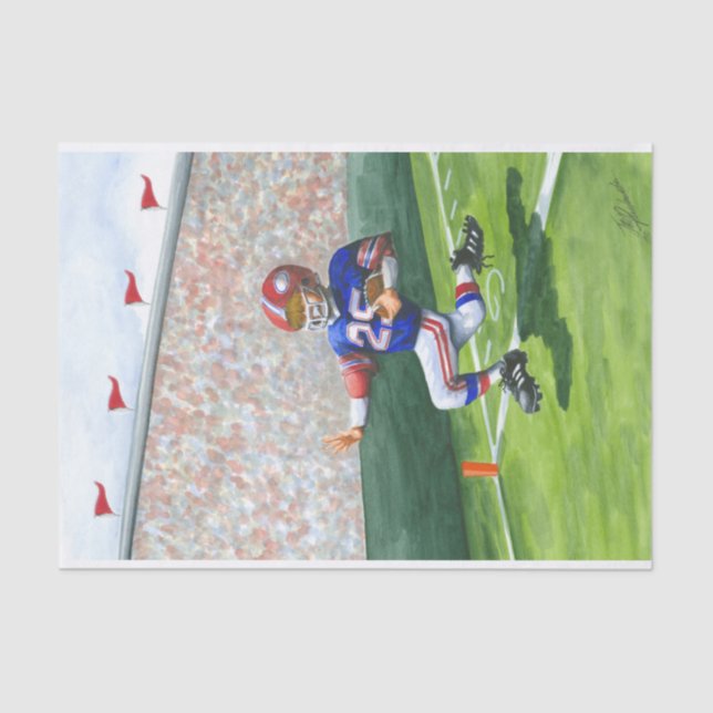 Crossing the Goal Line for a Touchdown Tissue Paper (Front)