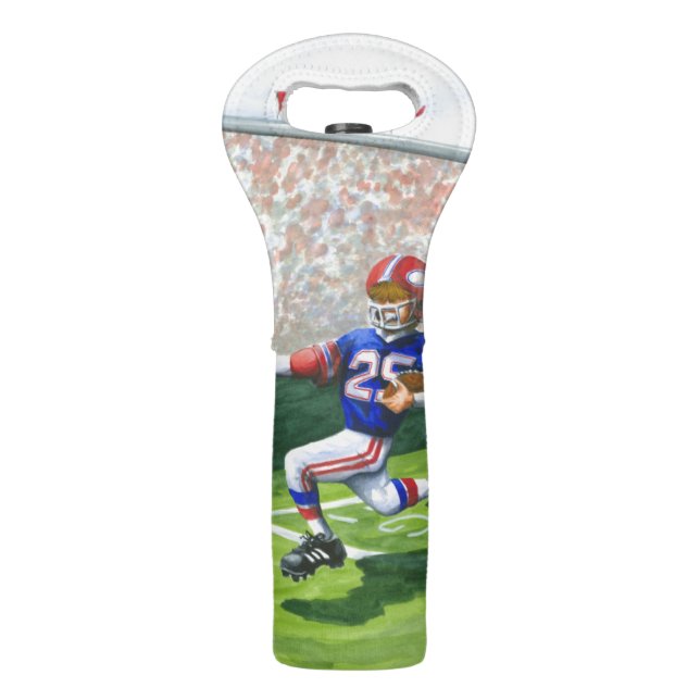 Crossing the Goal Line for a Touchdown Wine Bag (Back)