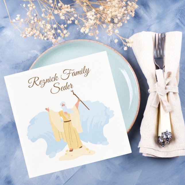 Crossing the Red Sea Jewish Passover Seder  Napkins (Creator Uploaded)