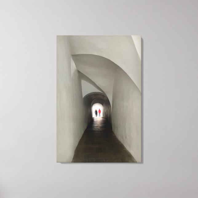 Crossing the tunnel canvas print (Front)