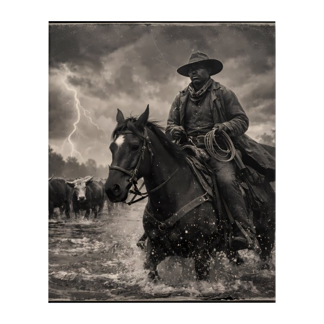 Crossing Under Thunder Acrylic Print (Front)